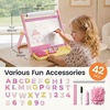image:imageTiny Land Tabletop Kids Art Easel 5Level Magnetic Drawing Board  Wooden Easel with Whiteboard amp Chalkboard Locking Button AntiSlip Base Storage Tray Learning Toy for Ages 3OatmealPink