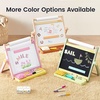 image:imageTiny Land Tabletop Kids Art Easel 5Level Magnetic Drawing Board  Wooden Easel with Whiteboard amp Chalkboard Locking Button AntiSlip Base Storage Tray Learning Toy for Ages 3OatmealOatmeal