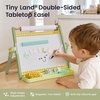 image:imageTiny Land Tabletop Kids Art Easel 5Level Magnetic Drawing Board  Wooden Easel with Whiteboard amp Chalkboard Locking Button AntiSlip Base Storage Tray Learning Toy for Ages 3OatmealGreen