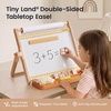 image:imageTiny Land Tabletop Kids Art Easel 5Level Magnetic Drawing Board  Wooden Easel with Whiteboard amp Chalkboard Locking Button AntiSlip Base Storage Tray Learning Toy for Ages 3OatmealOatmeal