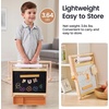image:imageTiny Land Tabletop Kids Art Easel 5Level Magnetic Drawing Board  Wooden Easel with Whiteboard amp Chalkboard Locking Button AntiSlip Base Storage Tray Learning Toy for Ages 3OatmealOatmeal