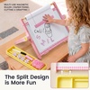 image:imageTiny Land Tabletop Kids Art Easel 5Level Magnetic Drawing Board  Wooden Easel with Whiteboard amp Chalkboard Locking Button AntiSlip Base Storage Tray Learning Toy for Ages 3OatmealPink