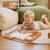 image:imageTiny Land Tabletop Kids Art Easel 5Level Magnetic Drawing Board  Wooden Easel with Whiteboard amp Chalkboard Locking Button AntiSlip Base Storage Tray Learning Toy for Ages 3OatmealOatmeal