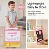 image:imageTiny Land Tabletop Kids Art Easel 5Level Magnetic Drawing Board  Wooden Easel with Whiteboard amp Chalkboard Locking Button AntiSlip Base Storage Tray Learning Toy for Ages 3OatmealPink