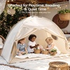 image:imageTiny Land Twin Bed Tent for Kids 77 x 40 x 46 Neutral Cream Play Tent  Breathable Bed Canopy Tent for Girls amp Boys Easy Setup Washable Sleep Space Cozy Dream Playhouse Gift