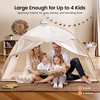 image:imageTiny Land Twin Bed Tent for Kids 77 x 40 x 46 Neutral Cream Play Tent  Breathable Bed Canopy Tent for Girls amp Boys Easy Setup Washable Sleep Space Cozy Dream Playhouse Gift