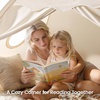 image:imageTiny Land Twin Bed Tent for Kids 77 x 40 x 46 Neutral Cream Play Tent  Breathable Bed Canopy Tent for Girls amp Boys Easy Setup Washable Sleep Space Cozy Dream Playhouse Gift
