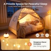 image:imageTiny Land Twin Bed Tent for Kids 77 x 40 x 46 Neutral Cream Play Tent  Breathable Bed Canopy Tent for Girls amp Boys Easy Setup Washable Sleep Space Cozy Dream Playhouse Gift