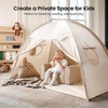 image:imageTiny Land Twin Bed Tent for Kids 77 x 40 x 46 Neutral Cream Play Tent  Breathable Bed Canopy Tent for Girls amp Boys Easy Setup Washable Sleep Space Cozy Dream Playhouse Gift