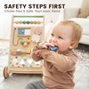 image:imageTiny Land Wooden Baby Walker with Activity Center Montessori Push Walker  Adjustable speed for beginners From sitting play to first steps Sensory handon games Gift for boys amp girls MorandiMorandi