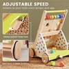 image:imageTiny Land Wooden Baby Walker with Activity Center Montessori Push Walker  Adjustable speed for beginners From sitting play to first steps Sensory handon games Gift for boys amp girls MorandiRainbow