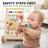 image:imageTiny Land Wooden Baby Walker with Activity Center Montessori Push Walker  Adjustable speed for beginners From sitting play to first steps Sensory handon games Gift for boys amp girls MorandiRainbow