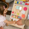 image:imageTiny Land Wooden Baby Walker with Activity Center Montessori Push Walker  Adjustable speed for beginners From sitting play to first steps Sensory handon games Gift for boys amp girls MorandiRainbow