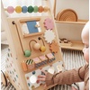 image:imageTiny Land Wooden Baby Walker with Activity Center Montessori Push Walker  Adjustable speed for beginners From sitting play to first steps Sensory handon games Gift for boys amp girls MorandiMorandi