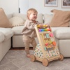 image:imageTiny Land Wooden Baby Walker with Activity Center Montessori Push Walker  Adjustable speed for beginners From sitting play to first steps Sensory handon games Gift for boys amp girls MorandiRainbow