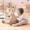 image:imageTiny Land Wooden Baby Walker with Activity Center Montessori Push Walker  Adjustable speed for beginners From sitting play to first steps Sensory handon games Gift for boys amp girls MorandiRainbow