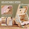 image:imageTiny Land Wooden Baby Walker with Activity Center Montessori Push Walker  Adjustable speed for beginners From sitting play to first steps Sensory handon games Gift for boys amp girls MorandiMorandi