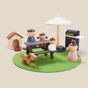 image:imageTiny Land Wooden Doll House Modern Family Dollhouse with Realistic Design  7 Rooms Dollhouse with 49 PCS Accessories Montessori Pretend Play Toddler Toy Ideal Gift for Kids Ages 3 PinkBlack