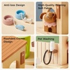 image:imageTiny Land Wooden Dollhouse Animal Set for Toddlers Dollhouse Accessories  Dolls House Furniture Sets for Toddlers Montessori Pretend Play Family Pets Set Toys Gift for Kids Age 3