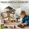 image:imageTiny Land Wooden Dollhouse Garage Set Expansion Furniture amp Accessories  Realistic Garage with Workbench Lawn Mower amp SUV Car Educational Pretend Play Expansion Set Gift for Kids