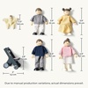 image:imageTiny Land Wooden Dollhouse People Set 5Piece Poseable Wooden Doll Family  Includes Dad Mom Brother Sister Baby and Stroller Dollhouse Accessories Toy Pretend Play Gift for Kids Ages 3
