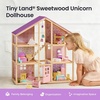 image:imageTiny Land Wooden Dollhouse for Girls  6 Rooms Wooden Doll House  DIY Pretend Doll House with 31Pcs Furniture Accessories Creative Gift for Girl Ages 3GreenUnicorn Purple