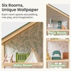image:imageTiny Land Wooden Dollhouse for Girls  6 Rooms Wooden Doll House  DIY Pretend Doll House with 31Pcs Furniture Accessories Creative Gift for Girl Ages 3GreenGreen