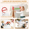 image:imageTiny Land Wooden Easel for Kids Art Easel with Chalkboard amp Whiteboard  Sturdy solid pine frame 2 drawing paper rolls Doublesided board 3 heights Art Learning Toy for Ages 312 Soft pastelNatural