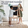 image:imageTiny Land Wooden Easel for Kids Art Easel with Chalkboard amp Whiteboard  Sturdy solid pine frame 2 drawing paper rolls Doublesided board 3 heights Art Learning Toy for Ages 312 Soft pastelPink