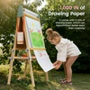 image:imageTiny Land Wooden Easel for Kids Art Easel with Chalkboard amp Whiteboard  Sturdy solid pine frame 2 drawing paper rolls Doublesided board 3 heights Art Learning Toy for Ages 312 Soft pastelPink