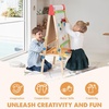 image:imageTiny Land Wooden Easel for Kids Art Easel with Chalkboard amp Whiteboard  Sturdy solid pine frame 2 drawing paper rolls Doublesided board 3 heights Art Learning Toy for Ages 312 Soft pastelNatural