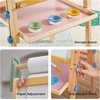 image:imageTiny Land Wooden Easel for Kids Art Easel with Chalkboard amp Whiteboard  Sturdy solid pine frame 2 drawing paper rolls Doublesided board 3 heights Art Learning Toy for Ages 312 Soft pastelPink