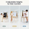 image:imageTiny Land Wooden Easel for Kids Art Easel with Chalkboard amp Whiteboard  Sturdy solid pine frame 2 drawing paper rolls Doublesided board 3 heights Art Learning Toy for Ages 312 Soft pastelPink