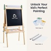 image:imageTiny Land Wooden Easel for Kids Art Easel with Chalkboard amp Whiteboard  Sturdy solid pine frame 2 drawing paper rolls Doublesided board 3 heights Art Learning Toy for Ages 312 Soft pastelPink