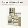 image:imageTiny Land Wooden Play Kitchen for Kids with Toy Storage for Pretend Play  BuiltIn Cabinets Felt Bins amp Cookware Accessories Make Cleanup Easy While Encouraging Organizational SkillsGreen