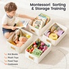 image:imageTiny Land Wooden Play Kitchen for Kids with Toy Storage for Pretend Play  BuiltIn Cabinets Felt Bins amp Cookware Accessories Make Cleanup Easy While Encouraging Organizational SkillsCream