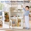 image:imageTiny Land Wooden Play Kitchen for Toddlers Kids Play Toy Kitchen Set  with Realistic Accessories Storage Fridge Stove Microwave Coffee Station Birthday Gift for Boys Girls Ages 3WhiteWhite