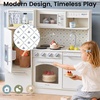 image:imageTiny Land Wooden Play Kitchen for Toddlers Kids Play Toy Kitchen Set  with Realistic Accessories Storage Fridge Stove Microwave Coffee Station Birthday Gift for Boys Girls Ages 3WhiteWhite