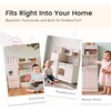 image:imageTiny Land Wooden Play Kitchen for Toddlers Kids Play Toy Kitchen Set  with Realistic Accessories Storage Fridge Stove Microwave Coffee Station Birthday Gift for Boys Girls Ages 3WhitePink