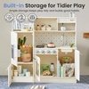 image:imageTiny Land Wooden Play Kitchen for Toddlers Kids Play Toy Kitchen Set  with Realistic Accessories Storage Fridge Stove Microwave Coffee Station Birthday Gift for Boys Girls Ages 3WhiteWhite