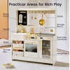 image:imageTiny Land Wooden Play Kitchen with 2in1 Bistro Play  Magnetic Chalkboard and Guest Check Pad Bring Interactive Restaurant Role Play to Life with a Stylish Modern DesignCream