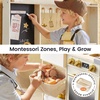 image:imageTiny Land Wooden Play Kitchen with 2in1 Bistro Play  Magnetic Chalkboard and Guest Check Pad Bring Interactive Restaurant Role Play to Life with a Stylish Modern DesignCream