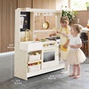 image:imageTiny Land Wooden Play Kitchen with 2in1 Bistro Play  Magnetic Chalkboard and Guest Check Pad Bring Interactive Restaurant Role Play to Life with a Stylish Modern DesignCream