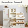 image:imageTiny Land Wooden Toy Fridge for Kids with Spacious Storage  Realistic Refrigerator amp Freezer Organize Play Food and Complement Any Play Kitchen for Pretend Play