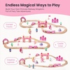 image:imageTiny Land Wooden Train Set for Girls 38PCS Unicorn Princess Train Set  Including Castle Bridge amp Royal Accessories Pink Fantasy Train Track Set Gift for Toddlers Girl Toys Ages 3