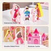 image:imageTiny Land Wooden Train Set for Girls 38PCS Unicorn Princess Train Set  Including Castle Bridge amp Royal Accessories Pink Fantasy Train Track Set Gift for Toddlers Girl Toys Ages 3