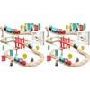 image:imageTiny Land 39 Pcs Wooden Train Set for Toddler with Wooden Tracks  Compatible with Major Brands Expandable Changeable Train Toy for 3 4 5 Years Old Girls amp Boys Great Birthday Gift39PCS Train Set Pack of 2