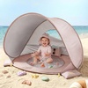 image:imageTiny Land Baby Beach Tent with Pool amp UV Protection Pastel Aqua  Large 47 x 31 x 35 Popup Baby Tent with 3 Sand Pockets Easy Folding and Portable Carry Bag for Beach TripsSunset Blush