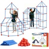 image:imageTiny Land Fort Building Kit for Kids Ages 412 STEM Building Toy  86 Rods amp 44 Balls Build Forts Tunnels amp Castles IndoorOutdoor Play Storage Bag STEM Gift for KidsRedbule
