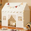 image:imageTiny Land Kids Play Tent with Padded Mat amp LED Lights Ages 3  Modern Home Design Neutral Color Indoor Playhouse Cozy Bed Tent for Toddler Ideal Toy Gift For Boys amp GirlsCream